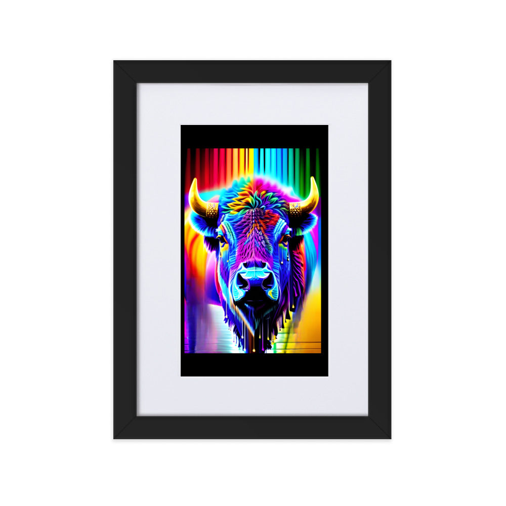 Chromatic Thunder - Matte Paper Framed Poster With Mat