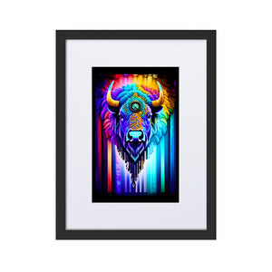 Chromatic Thunder - Matte Paper Framed Poster With Mat