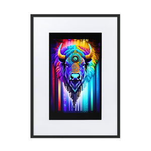 Chromatic Thunder - Matte Paper Framed Poster With Mat