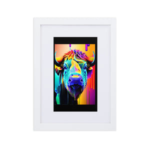 Chromatic Thunder - Matte Paper Framed Poster With Mat