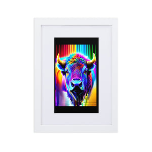 Chromatic Thunder - Matte Paper Framed Poster With Mat