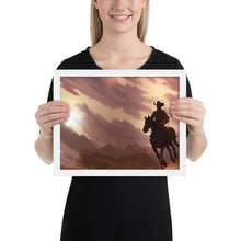 Load image into Gallery viewer, Cowboys - “Speak your mind, but ride a fast horse.” ~ Texas Bix Bender - Framed photo paper poster
